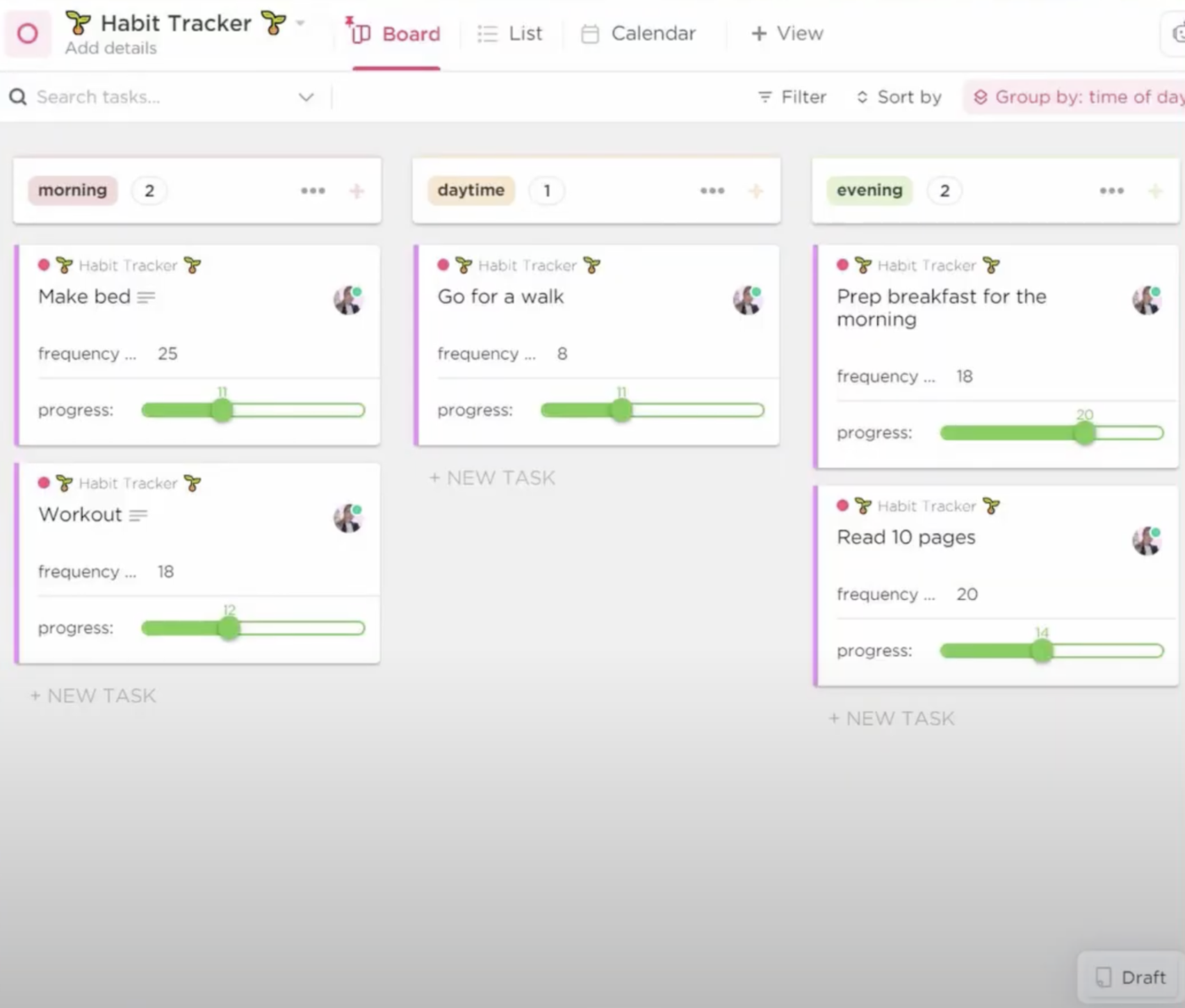 Sample Habit Tracker Template